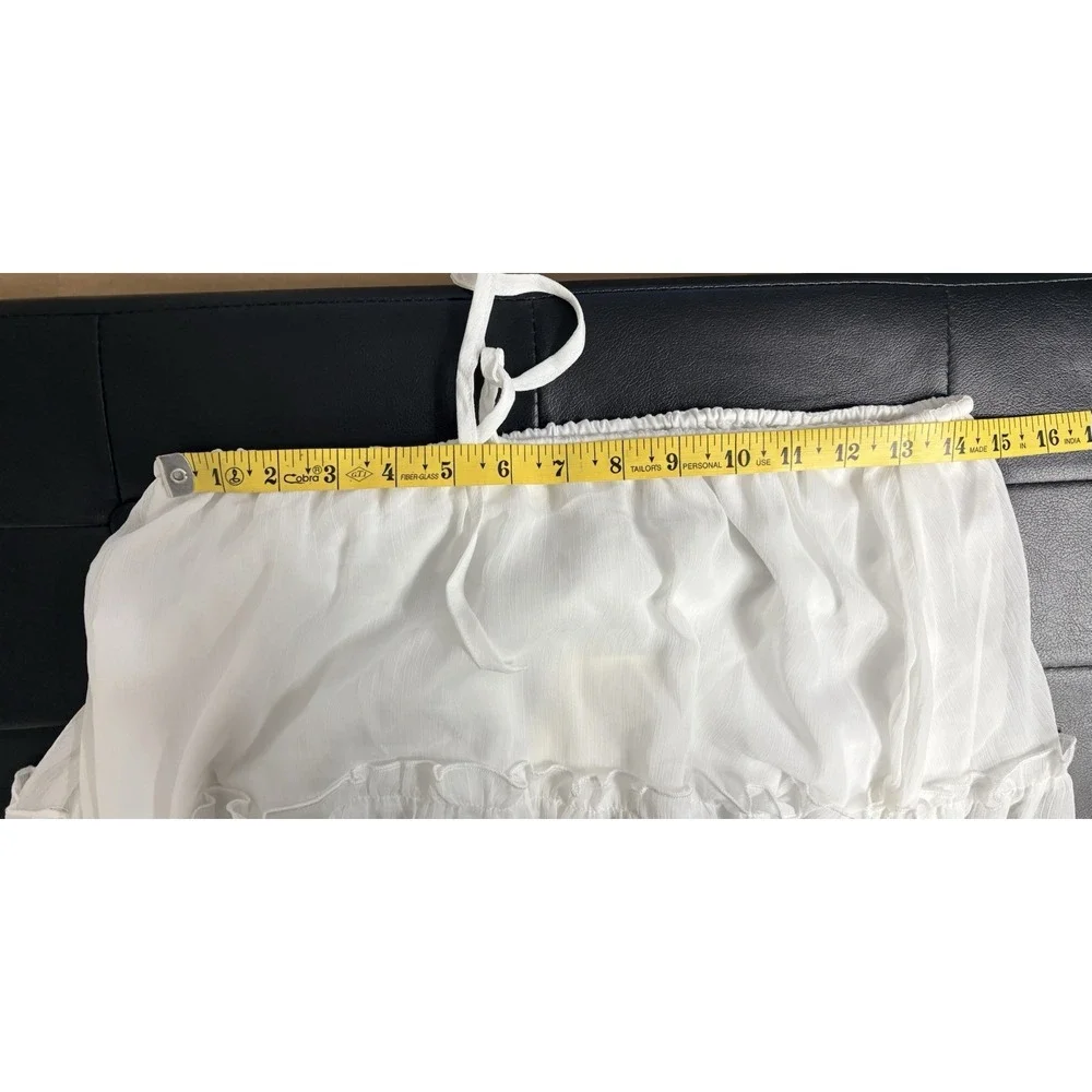 Peppermayo Evi Midi Skirt Tiered Midi Skirt Size Small White - Picture 7 of 9